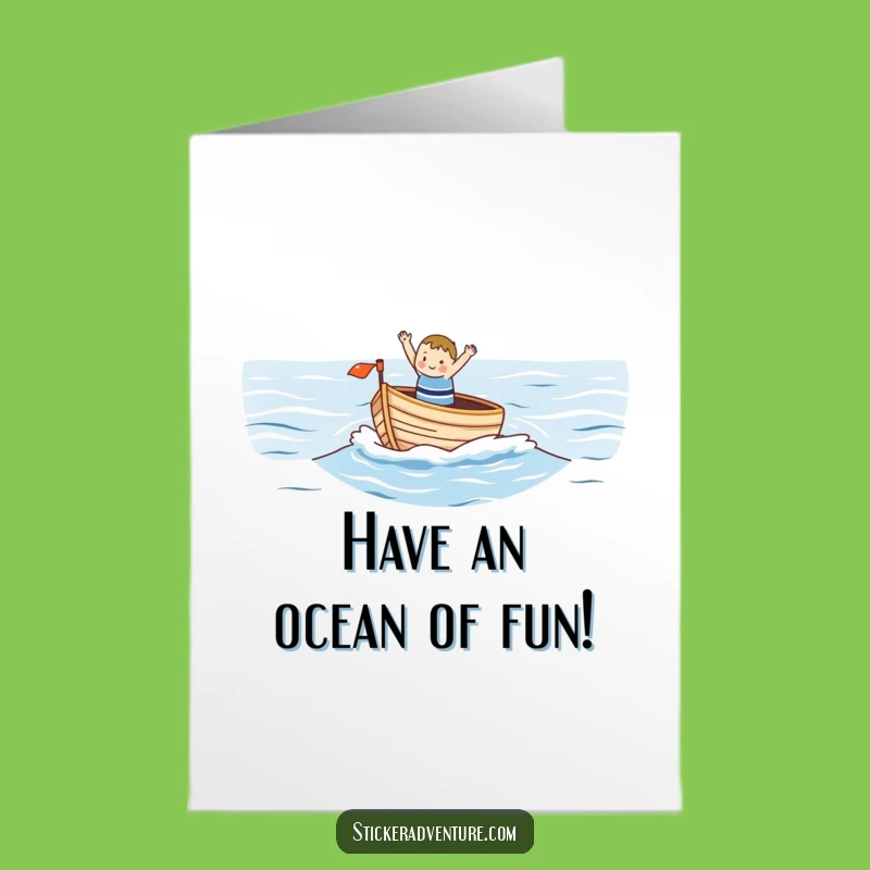 Free Printable Birthday Card: Happy Sailor Character