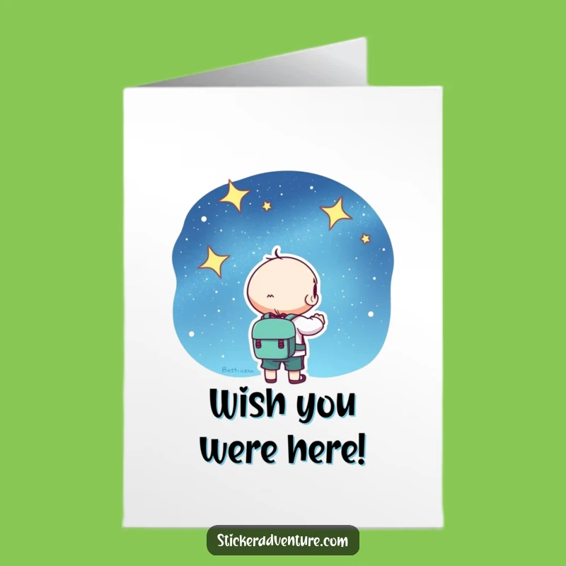 Free Printable Birthday Card: Kawaii Stargazer Character - Dreamy DIY Downloadable Gift