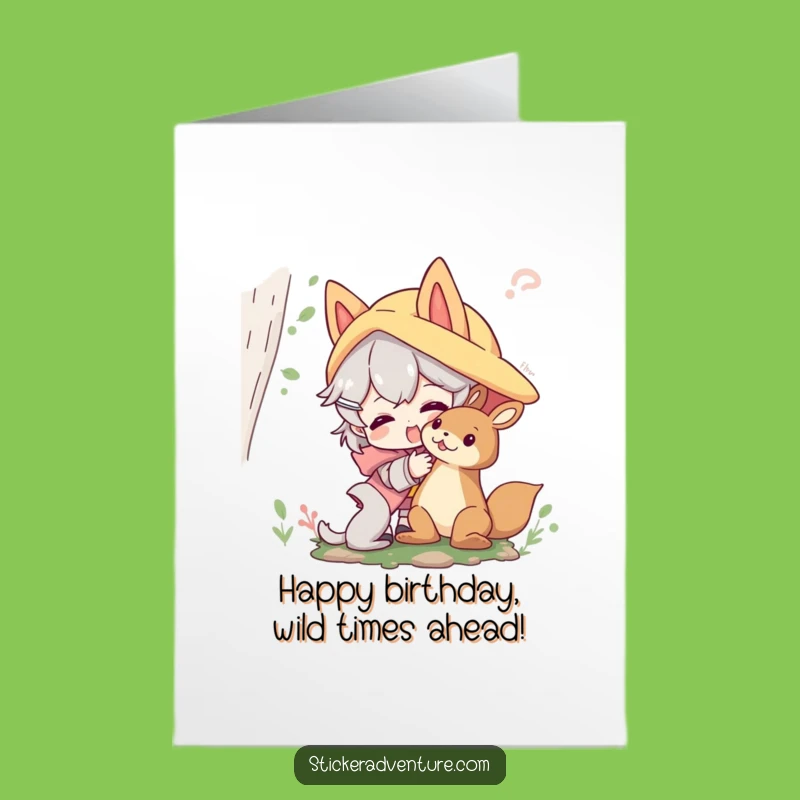 Free Printable Birthday Card: Forest Friends, Cheerful Downloadable Gift!