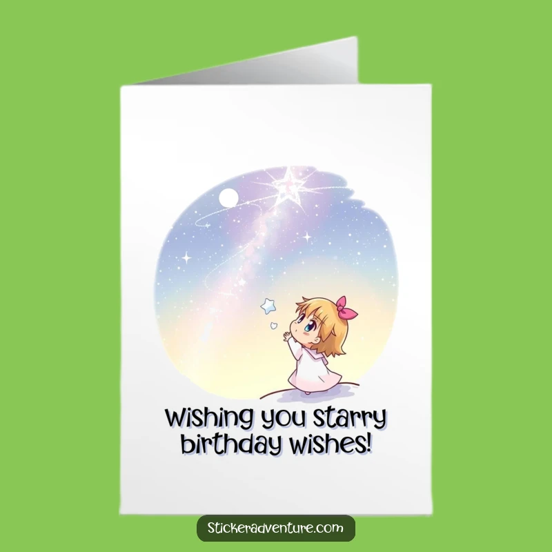 Free Printable Birthday Card: Starlit Sky Wonder - Downloadable Dreamy Gift
