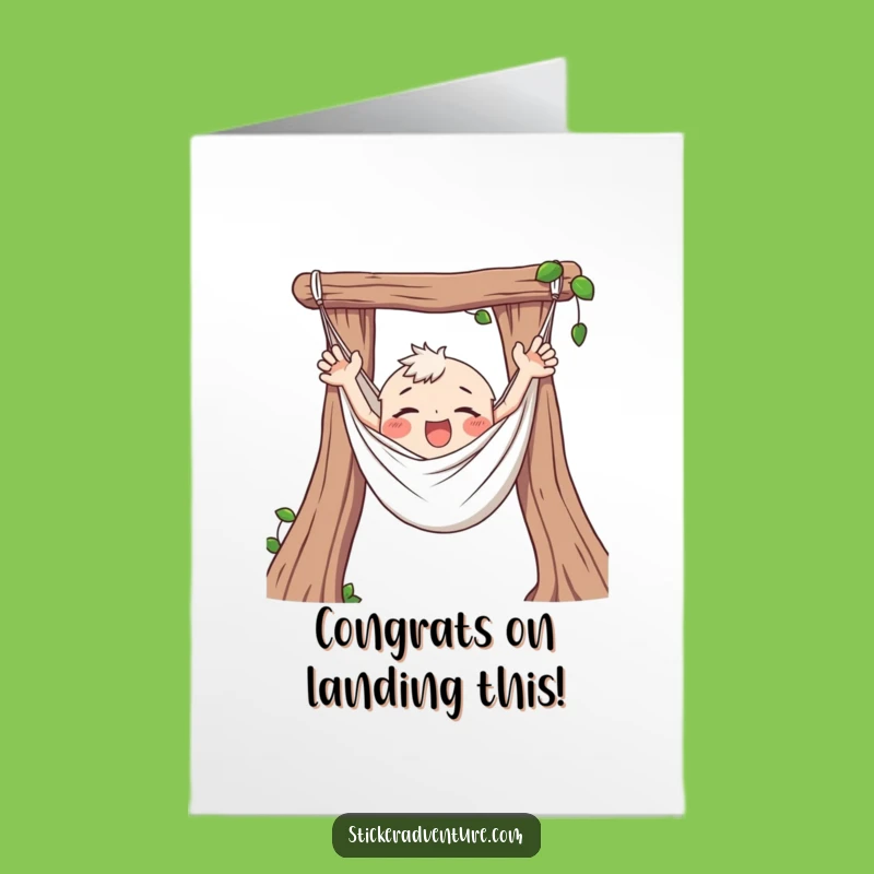 Free Printable Congrats Card: Hammock Fun - Hilarious Downloadable Greeting!