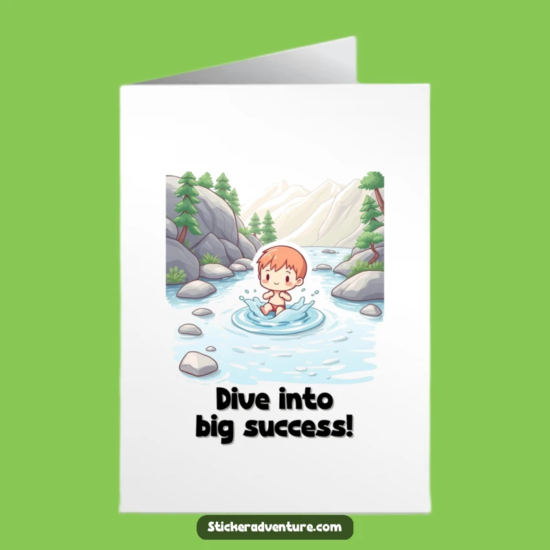 Free Printable Congrats Card: Stream Figure's Joyful Splash!
