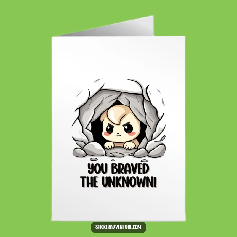 Free Printable Cave Explorer Congrats Card - Funny Downloadable Achievement Greeting