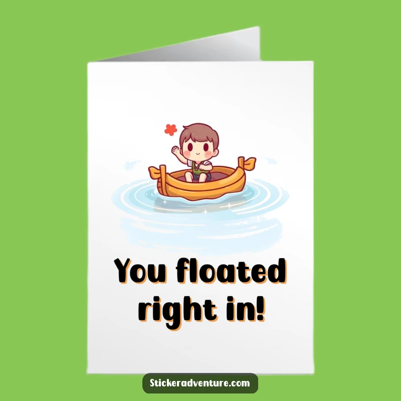 Free Printable Congrats Card Funny Raft Journey Character DIY Downloadable Gift