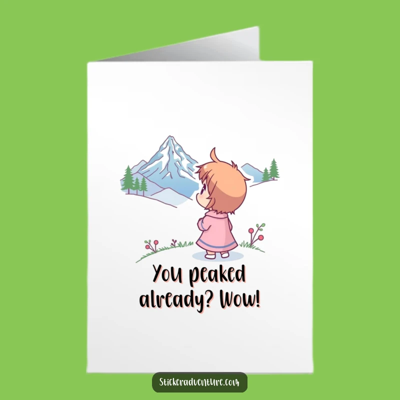 Free Printable Congrats Card: Mountain Peak Achievement Funny Downloadable Gift