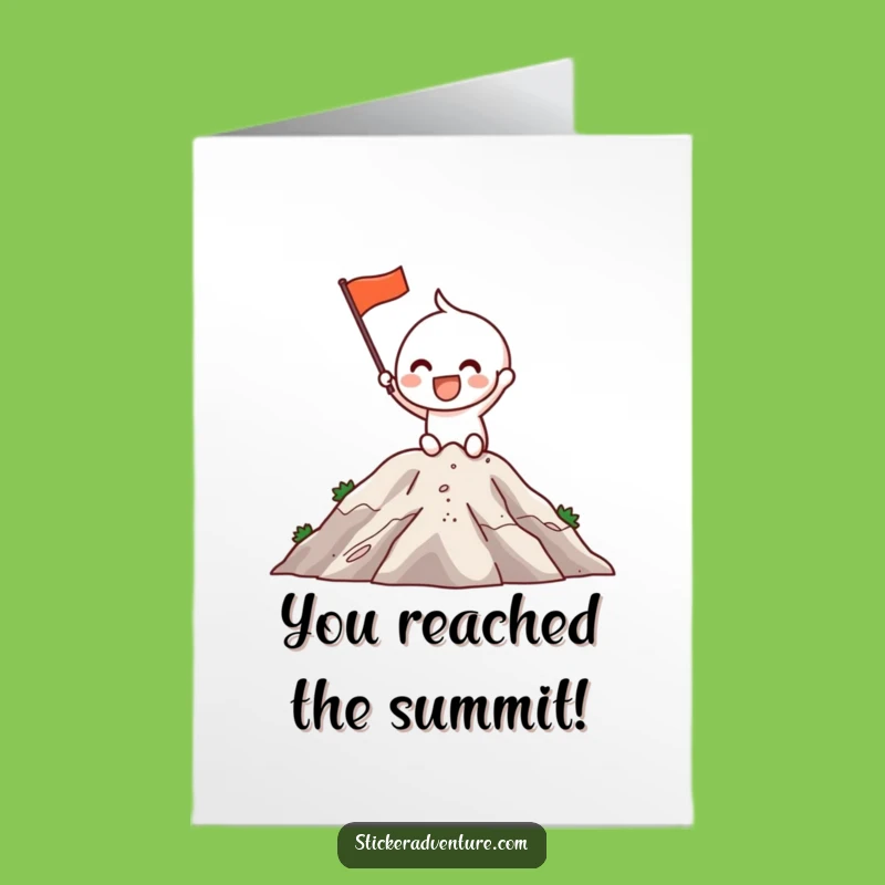 Free Printable Congrats Card: Summit Success - Victory Flag Downloadable