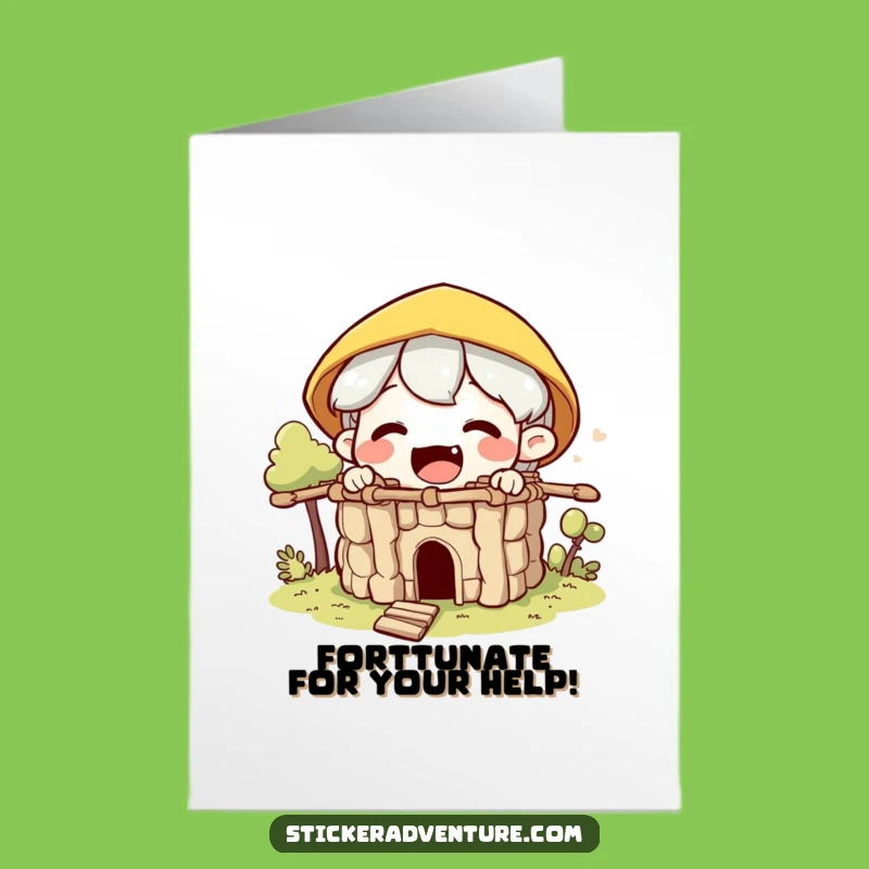 Free Printable Fort Builder Thank You Card - Funny Downloadable Appreciation