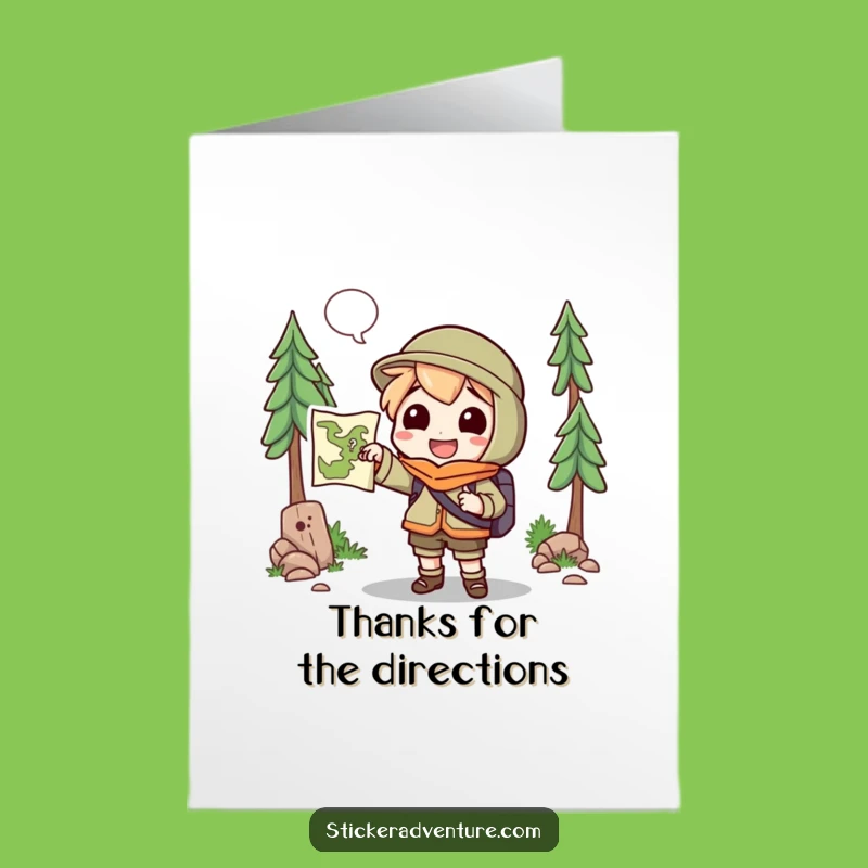 Free Printable Thank You Card: Adventurer Map Thanks - Journey Appreciation Downloadable