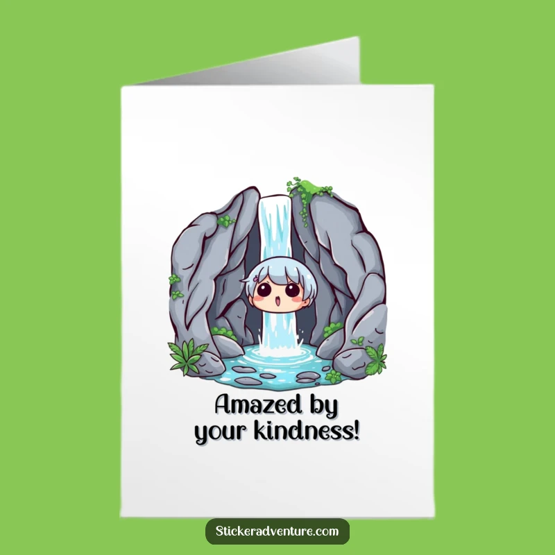 Free Printable Thank You Card: Grateful for Discovery Waterfall Gift!