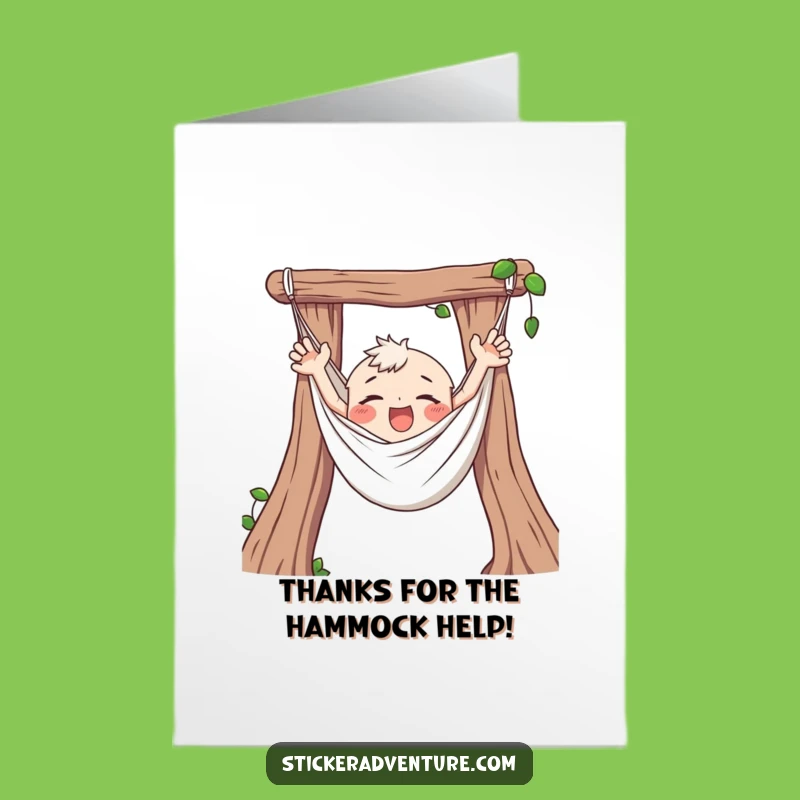 Free Printable Thank You Card: Hammock Mess - Funny Downloadable Gift!