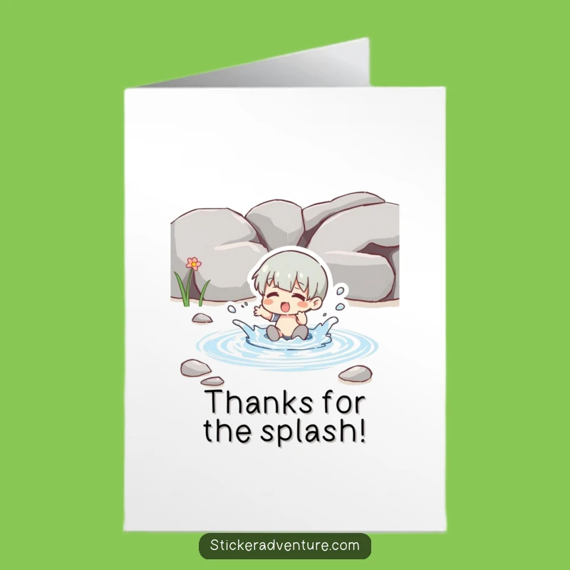 Free Printable Thank You Card: Stream Thanks - Playful Gratitude!