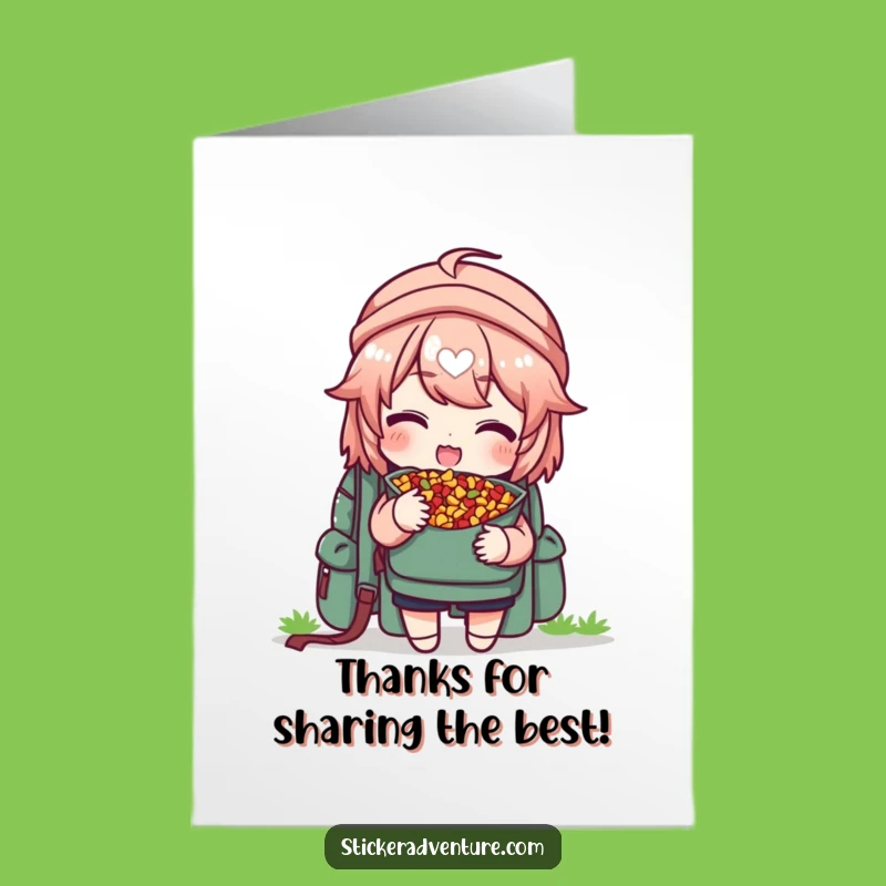 Free Printable Thank You Card: Trail Mix Character Gratitude, Downloadable DIY Gift