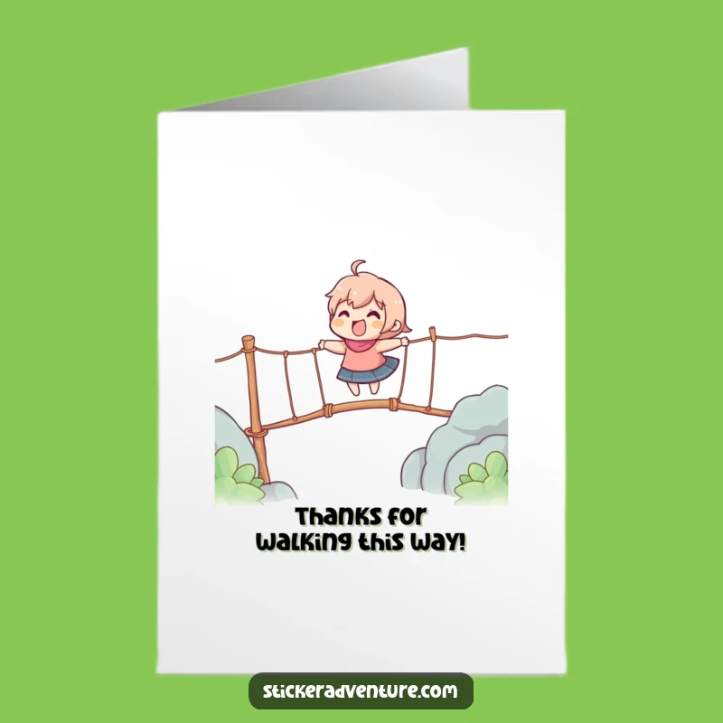 Hilarious Free Printable Thank You Card: Bridge Crossing Character, Perfect DIY