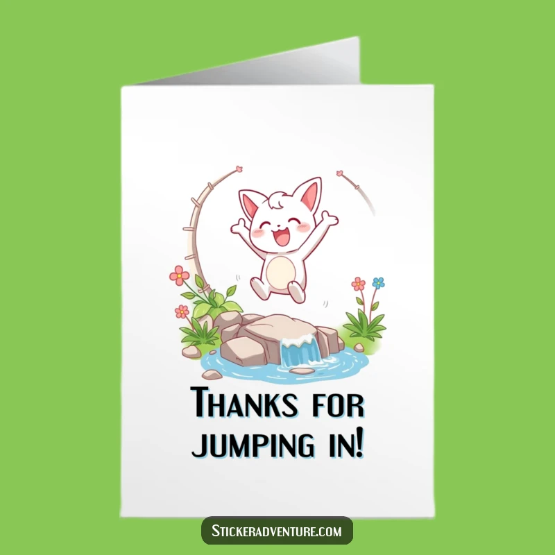 Hilarious Free Printable Thank You Card: Stream Jumper, Perfect DIY