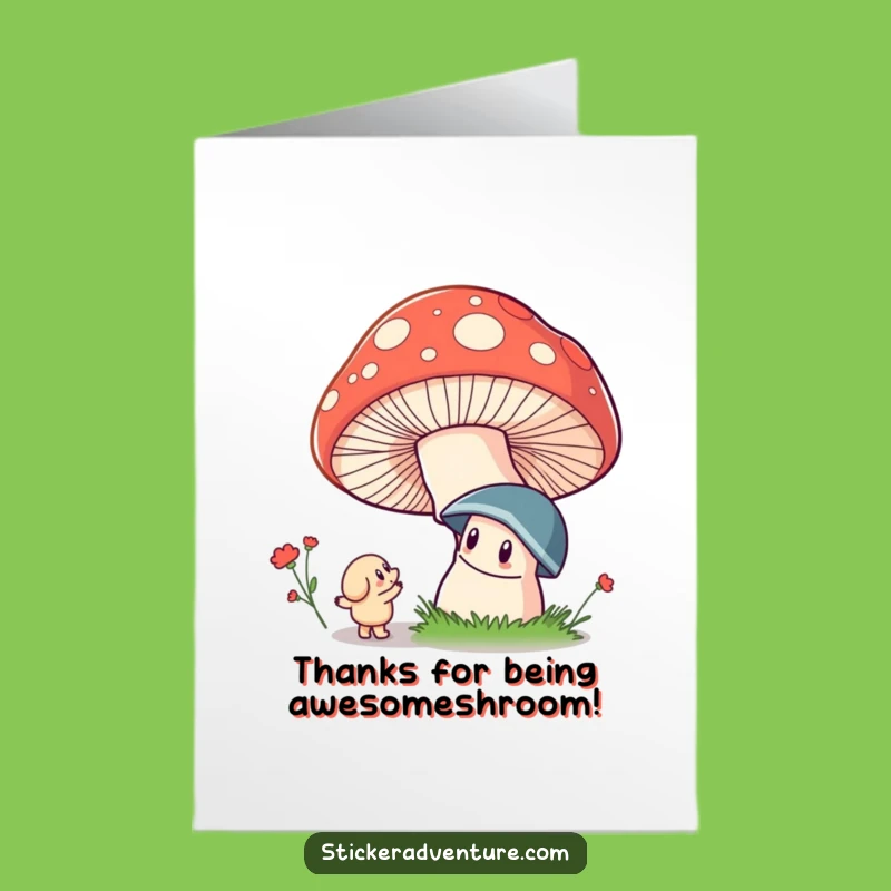 Free Printable Thank You Card: Mushroom Magic, Whimsical Thanks for a Downloadable Surprise!
