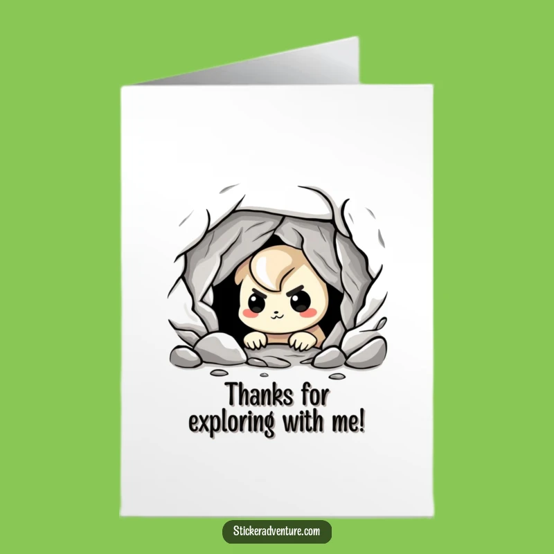 Free Printable Cave Explorer Thank You Card - Funny Downloadable Appreciation