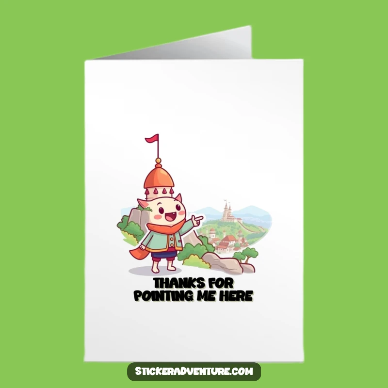 Free Printable Thank You Card: Grinning Explorer, Whimsical Journey, Downloadable Gratitude Gift