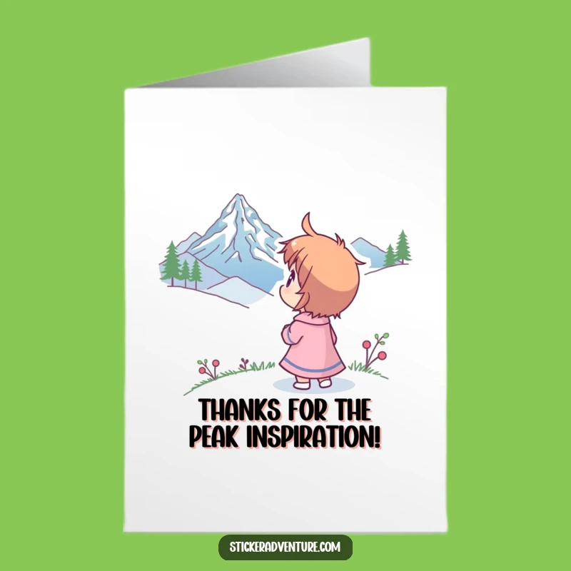 Free Printable Thank You Card: Mountain Peak Gratitude Funny Downloadable Gift