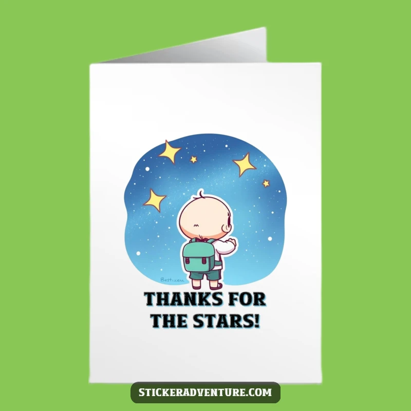 Free Printable Thank You Card: Kawaii Dreamer Character - Grateful DIY Downloadable Gift