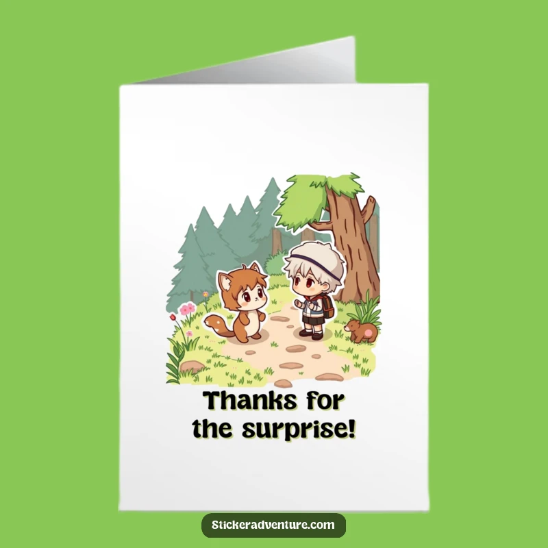 Free Printable Thank You Card: Woodland Encounter Gratitude - Print at Home