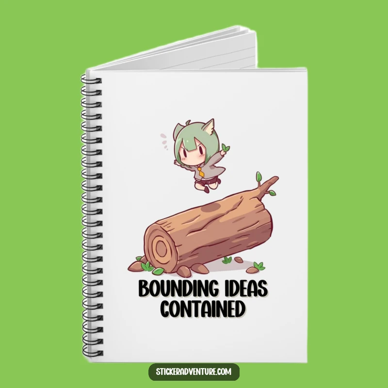 Funny Leap Log Notebook: Energetic Character Journal Gift