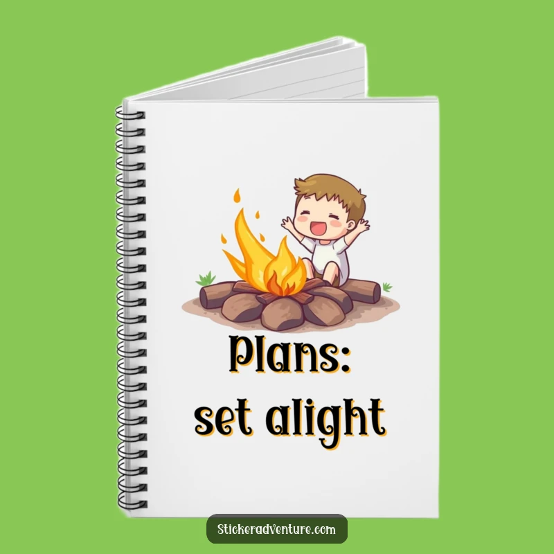 Funny Campfire Fire Starter Notebook: Enthusiastic Subject Ignites Fun, Creative Funny Gift