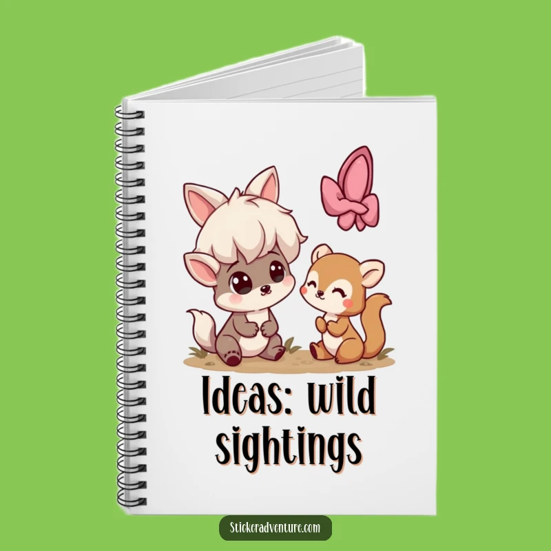 Funny Surprise Encounter Notebook: Playful Character Meets Shy Creature, Creative Funny Gift