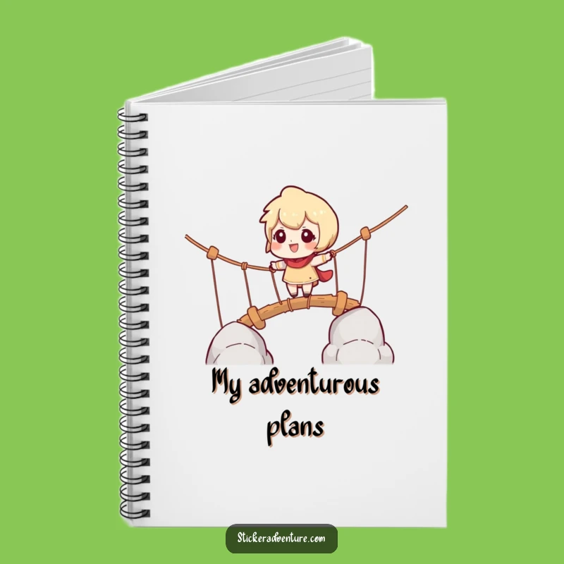 Funny Rope Bridge Journal, Adventurous Character Diary, Humorous Gift