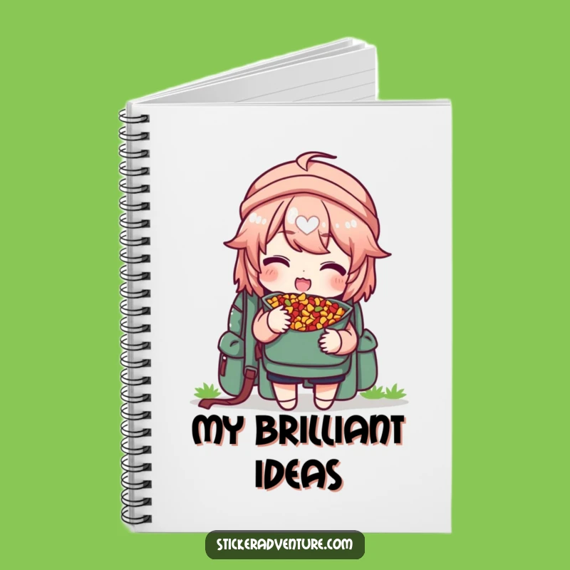 Funny Trail Mix Journal, Backpack Character Diary, Humorous Gift for Writers