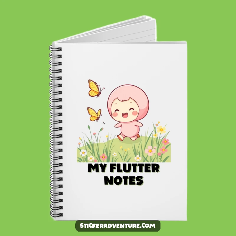 Funny Chasing Butterfly Notebook: Capture Joyful Meadow Moments