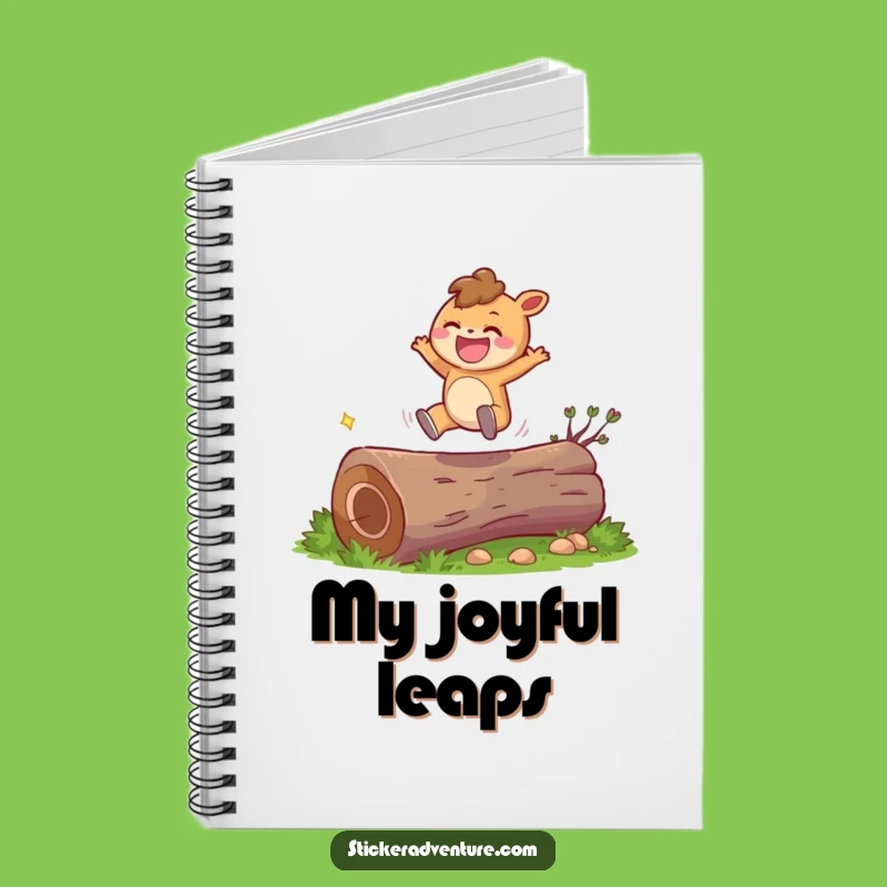 Funny Happy Leaping Character Notebook - Hilarious Journal for Your Joyful Thoughts