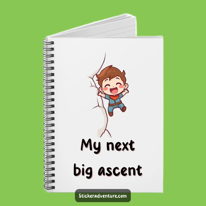 Funny Cliff Climbing Notebook: Determined Character's Goals, Perfect Journal Funny Gift!
