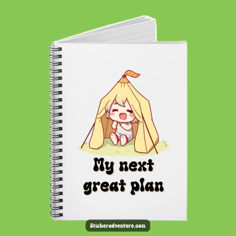 Funny Happy Camper Notebook: Jot Down Adventures with Determined Spirit