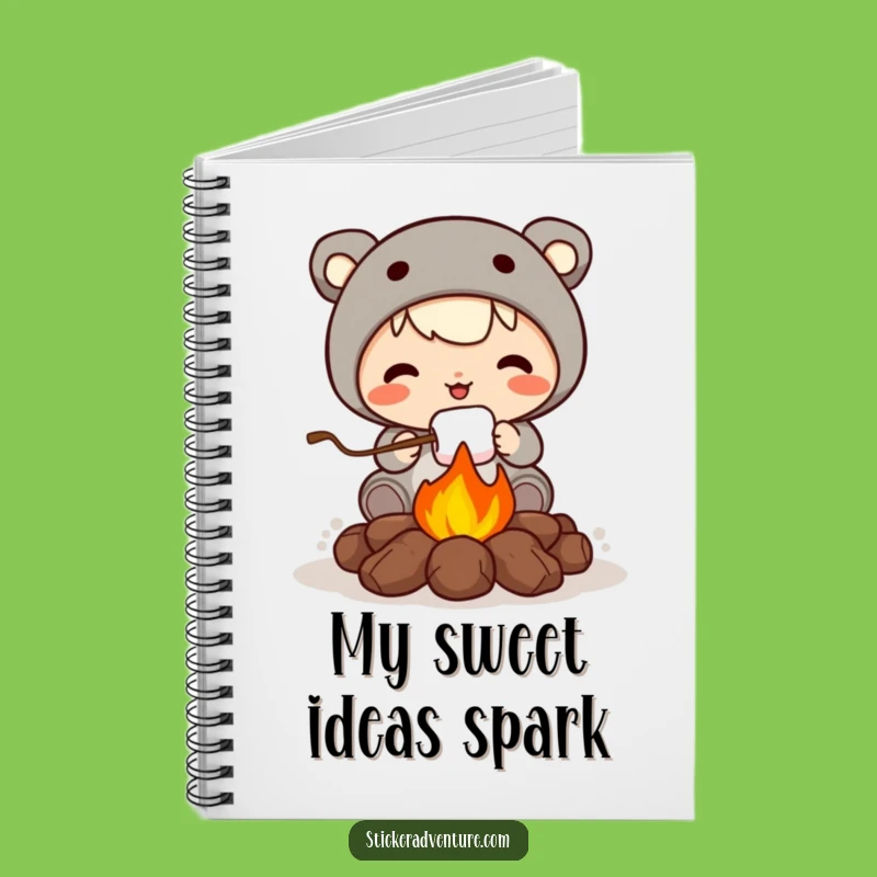 Funny Roasting Marshmallow Notebook: Jot Down Ideas by the Campfire Humor.