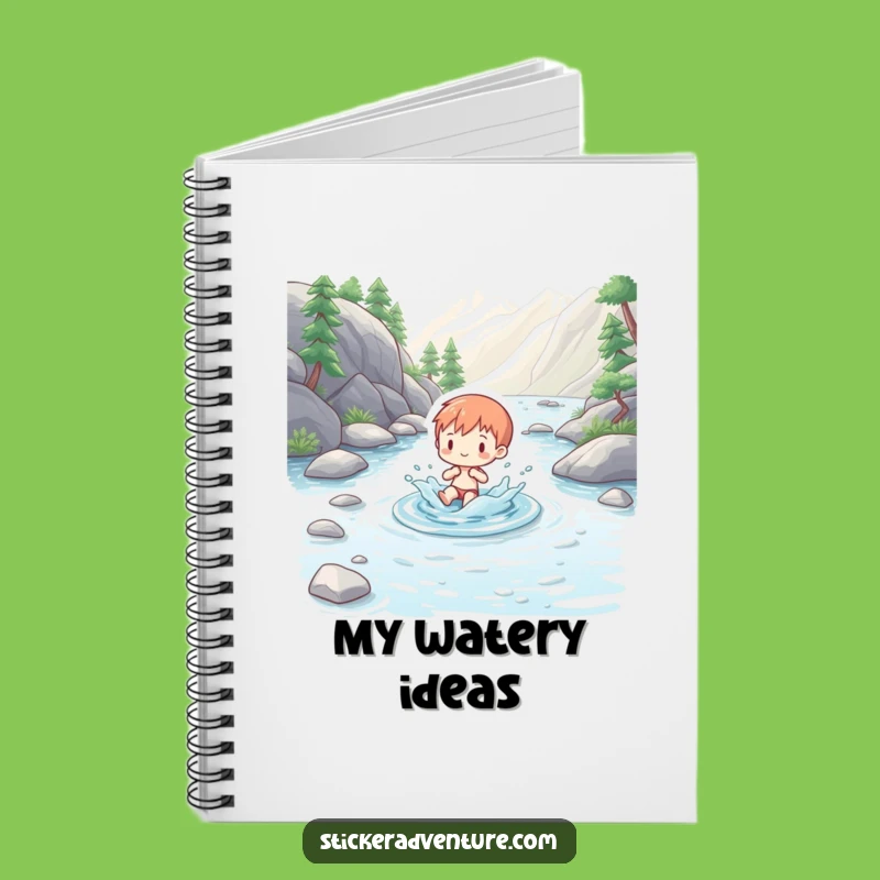 Funny Splashing Figure Notebook: Jot Down Ideas with Mountain Charm