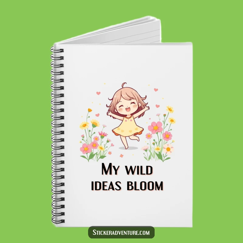 Funny Wildflower Dancer Notebook: Cheerful Character's Ideas, Perfect Funny Gift Journal