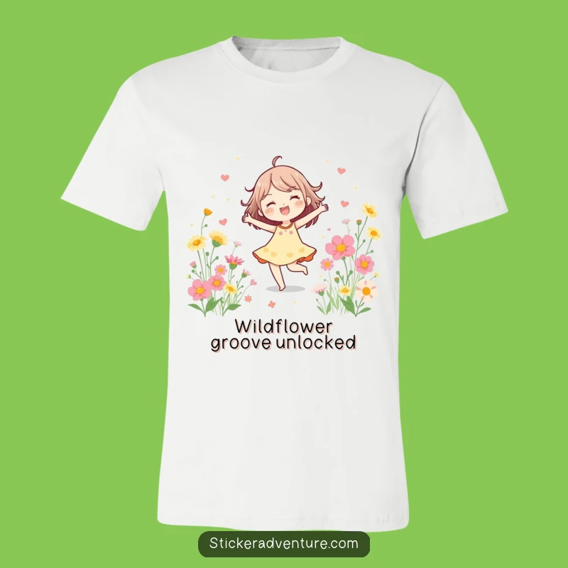 Funny Wildflower Dancer T-Shirt: Cheerful Character's Joyful Moves, Cool Funny Gift