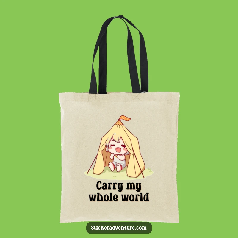 Funny Happy Camper Tote Bag: Carry Your Gear with Outdoor Joy