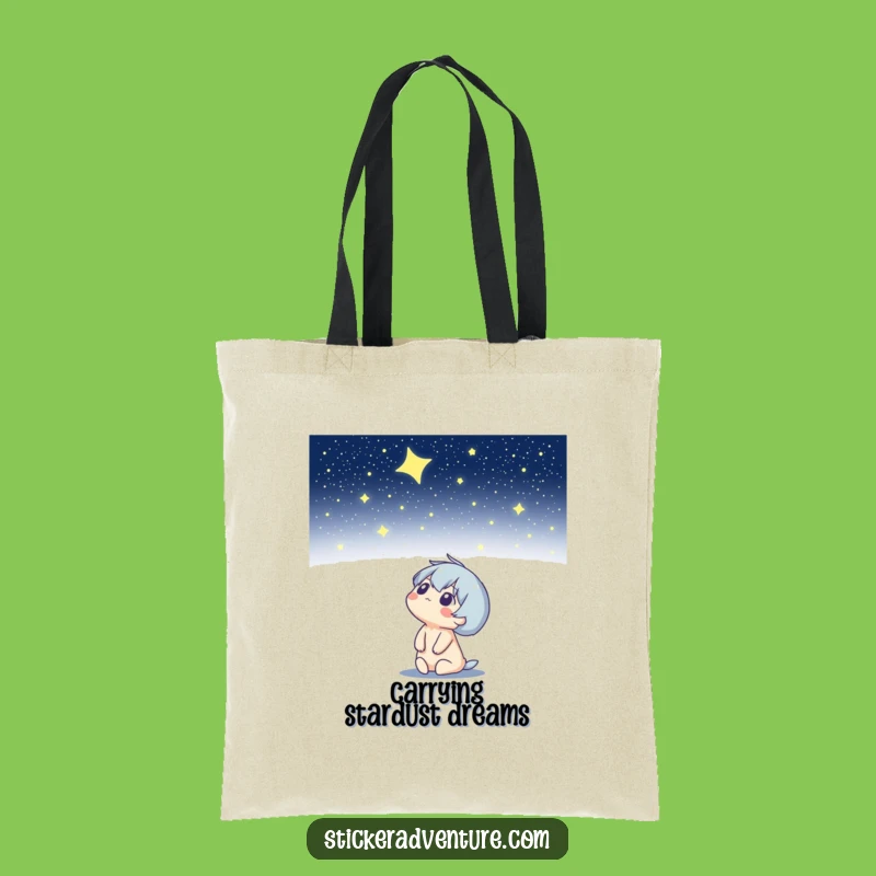 Funny Starry Night Sky Tote Bag: Carry Your Dreams with Celestial Humor.