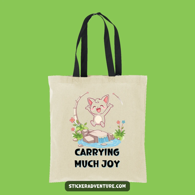 Funny Stream Leap Tote Bag: Carry Your Joy Hilariously!