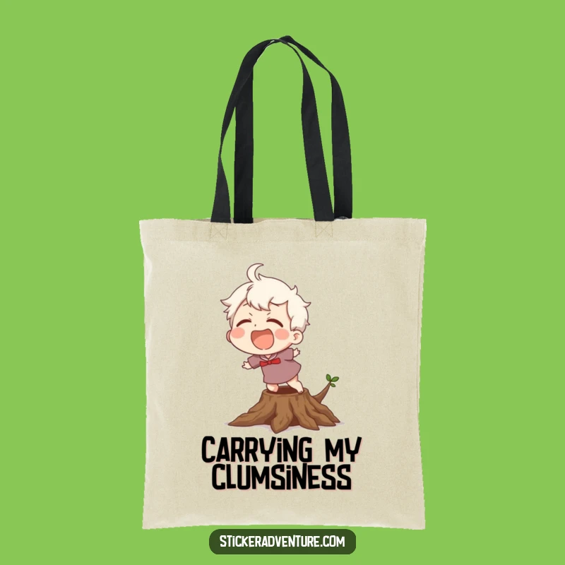 Funny Tripping Tote Bag: Laughing Character's Carry-All, Practical Funny Gift!