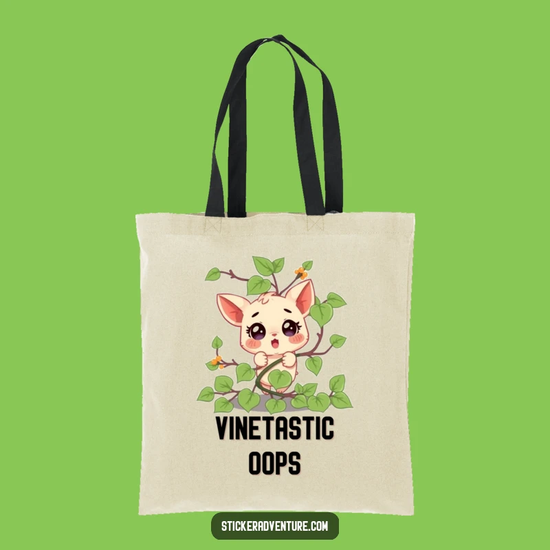 Funny Vine Tangle Tote Bag: Comical Character Surprise, a Practical Funny Gift